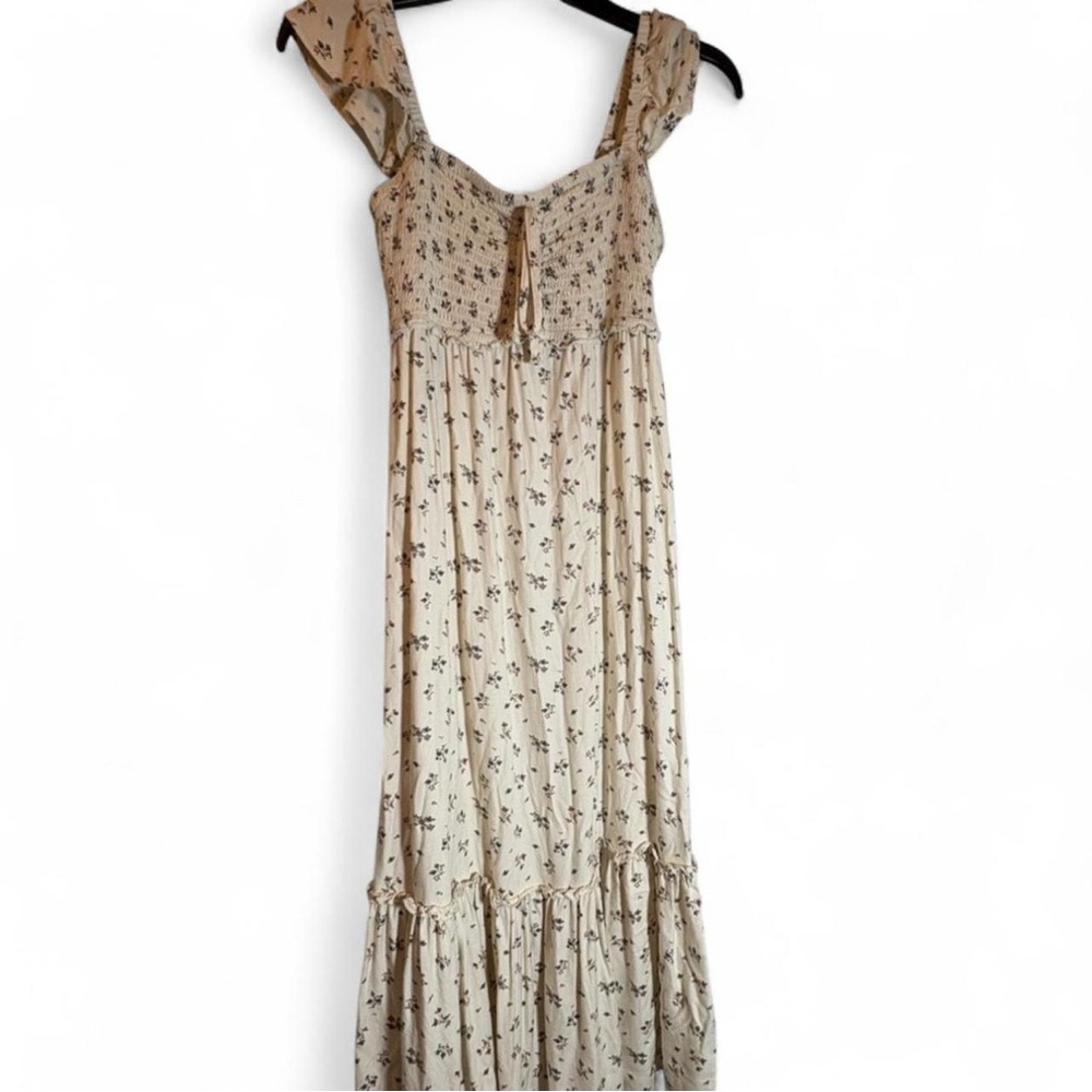 Floral Cream Midi Dress